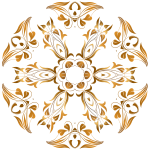 Vector image of flourish circular frame