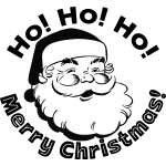 Santa saying ho ho ho
