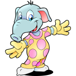 Elephant in pajamas