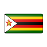 Flag of Zimbabwe (bevelled)