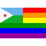 The Djibouti Rainbow Flag