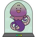 Cheerful alien squid