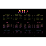 2017 Calendar Chromatic