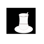 Cup and saucer vector image