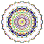 Prismatic Geometric Mandala No Background
