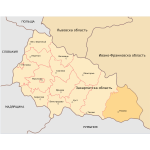 Rakhiv District Map