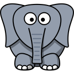 Baby Elephant Vector Clip Art Free Svg