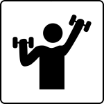 Hotel's gym icon