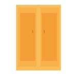 cupboard yellow with doors
