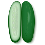 Sliced cucumbers
