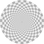 Swirling checkered pattern