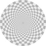 Checkered pattern circular shape