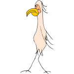 Naked bird cartoon