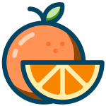 Orange with slice
