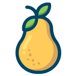 Outlined pear