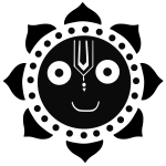 hindu symbol Puri black and white