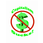 The Capitalism sucks logo