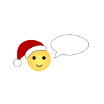 Santa emoji talking
