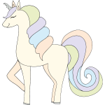 Pastel unicorn vector image