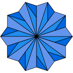 Blue spirograph