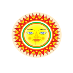 The Sun with face
