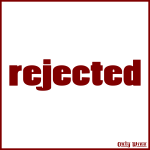 Rejected word logo concept variation