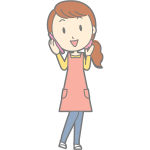 Female using smartphone vector image