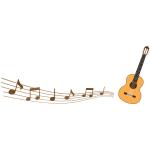 Guitar with notes