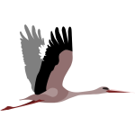 Flying stork vector image