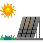 Solar Panel with Sun