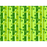 Leafy pattern in green