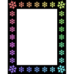 Snowflake frame (rainbow)