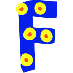 Colourful alphabet - F