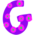 Colourful alphabet - G