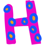 Colourful alphabet - H