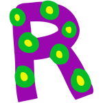 Colourful alphabet - R