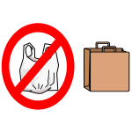 ''No Plastic Bags'' allowed
