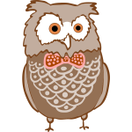 Well-dressed owl cartoon