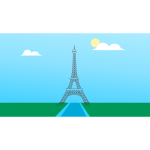 Eiffel tower with background