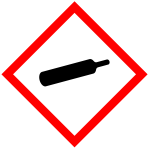 Globally Harmonized System of Classification and Labelling of Chemicals (GHS) pictogram for gas bottles