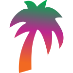 Rainbow palm tree