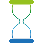 Colourful hourglass
