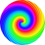 Spiral rainbow ornament