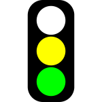 Yellow & green traffic light indicator