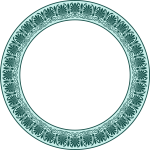 Circular Greek arabesque frame (colour)