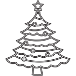 Christmas tree 6 (outline)