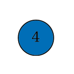 Number four blue icon