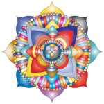 Prismatic Lotus Mandala Line Art