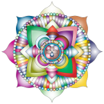 Prismatic Lotus Mandala Line Art 2