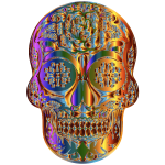 Sugar Skull Silhouette By Karen Arnold II Multichrome
